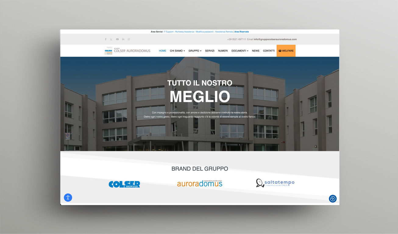 Anteprima homepage Gruppo Colser-Auroradomus